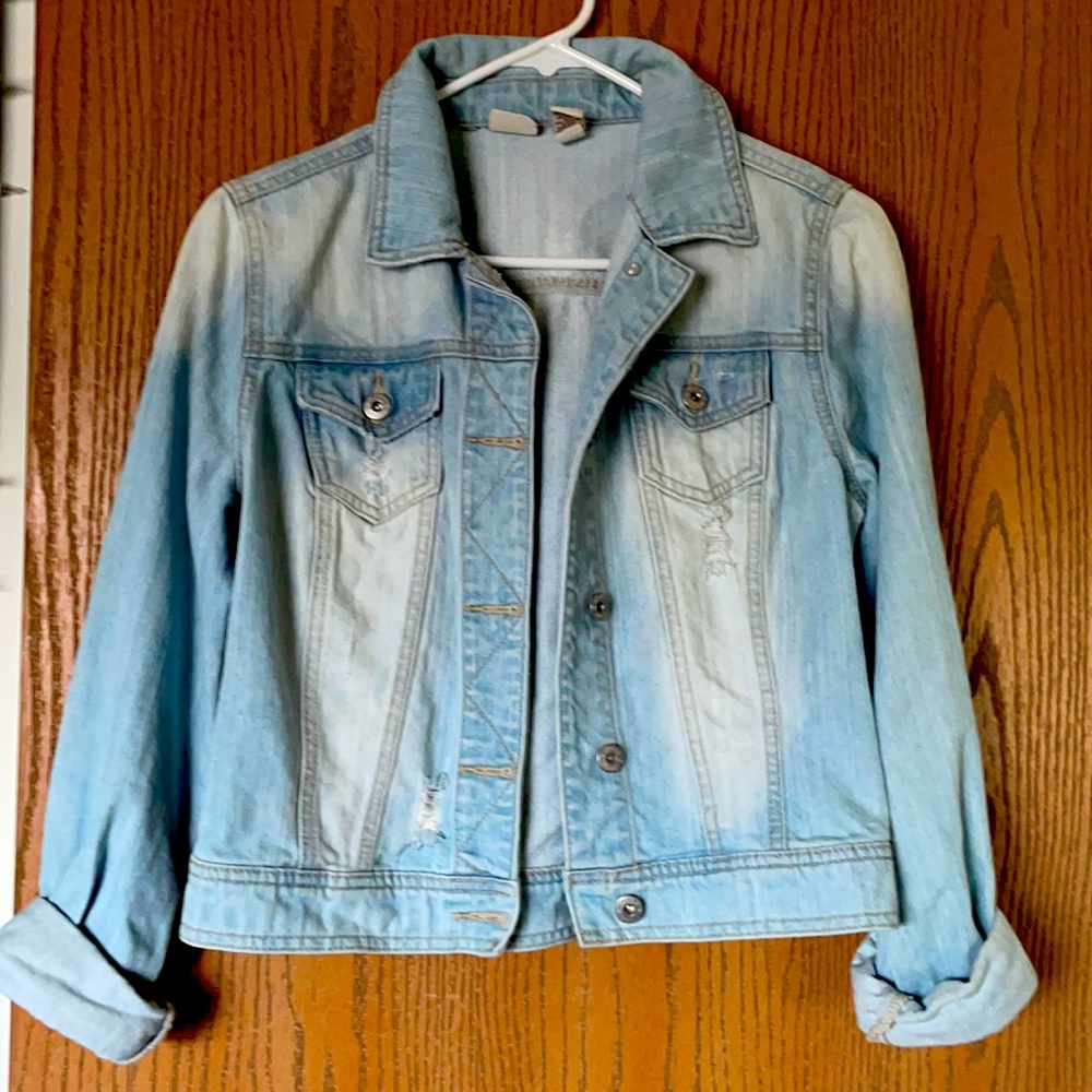 Baby blue jean jacket